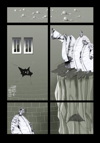 Cartoon: windows (medium) by Marian Avramescu tagged mmmmmmmmmmmm