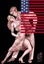 Cartoon: dance of freedom (small) by Marian Avramescu tagged american,dream
