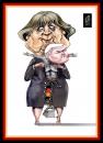 Cartoon: MERKEL STENMEIER (small) by Marian Avramescu tagged merkel,stenmeier