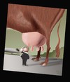 Cartoon: NATIONAL COW AND VEAL (small) by Marian Avramescu tagged mmmmmmmmmmmmm