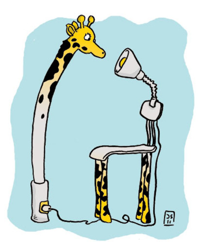 Cartoon: Giraffe (medium) by jen-sch tagged giraffe,lampe