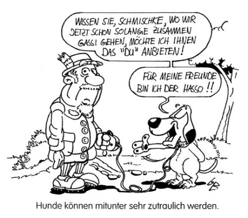 Cartoon: Gassi gehen (medium) by Glenn M Bülow tagged walkingthedog,zutraulichkeit,tierliebe,besterfreund,haustiere,gassigehen,hund