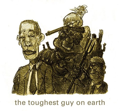 Cartoon: the toughest guys on earth (medium) by jenapaul tagged obama,usa,politics