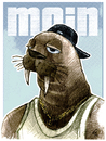 Cartoon: moin (small) by jenapaul tagged walross,norden,nordsee,meer,walrus
