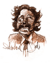 Cartoon: Salvador Dali - portrait (small) by jenapaul tagged dali portrait cartoon drawing painter famous