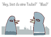 Cartoon: tauben (small) by jenapaul tagged tauben,humor,vögel,witz,tiere