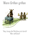 Cartoon: wenn Grillen grillen (small) by jenapaul tagged grillen,grill,humor,sommer,insekten