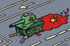 Cartoon: Freedom for China (small) by svitalsky tagged china freedom tiananmen massacre flag blood victory tank cartoon svitalsky svitalskybros