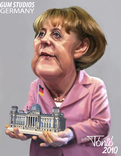Cartoon: Angela Merkel (medium) by Tonio tagged german,chancellor,deutsche,bundeskanzlerin,cdu
