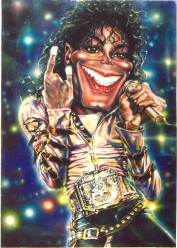 Cartoon: Michael Jackson (medium) by Tonio tagged caricature,portrait,musician,singer,usa