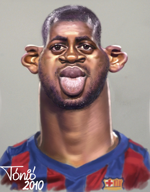 Cartoon: Yaya Toure FC Barcelona (medium) by Tonio tagged football,midfielder
