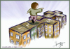 Cartoon: alone cities (small) by recepboidak tagged play,kids,city,cities