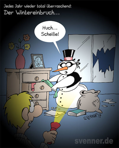 Cartoon: Cartoon Wintereinbruch (medium) by svenner tagged winter,wintereinbruch,winterdienst