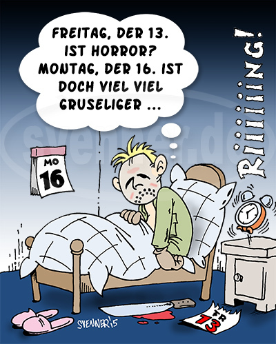 Cartoon: Freitag der 13. (medium) by svenner tagged horror,freitag13