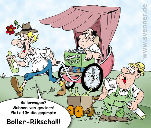 Cartoon: Pimp up Vatertag (medium) by svenner tagged vatertag,himmelfahrt,bollerwagen