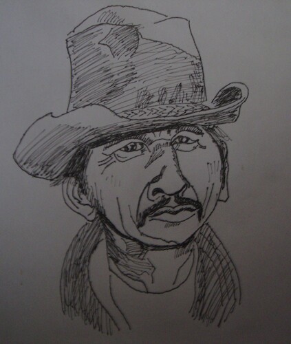 Cartoon: Charles Bronson (medium) by Shareni tagged famous,american,actor