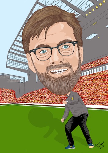 Cartoon: Klopp Liverpool (medium) by Vandersart tagged liverpool,cartoon,caricature