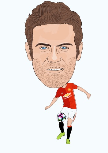 Cartoon: Mata Manchester United (medium) by Vandersart tagged manchester,caricatures,cartoons,united