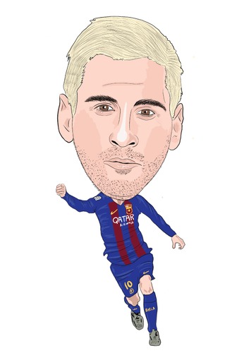 Cartoon: Messi (medium) by Vandersart tagged caricatures,cartoons,barcelona,messi