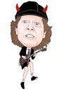 Cartoon: Angus Young ACDC (small) by Vandersart tagged acdc,cartoons,caricatures