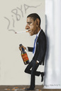Cartoon: Barack Obama (small) by Fred Makubuya tagged obama libya north africa war politics