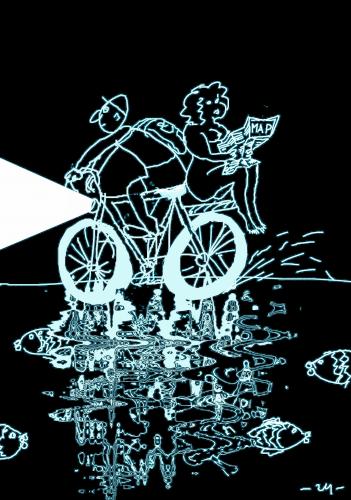 Cartoon: bike (medium) by zu tagged bike,map,camping