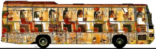 Cartoon: History (medium) by zu tagged history,transport,egypt,bus
