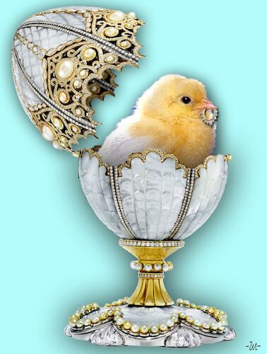 Cartoon: Piercing (medium) by zu tagged piercing,easter,faberge,egg