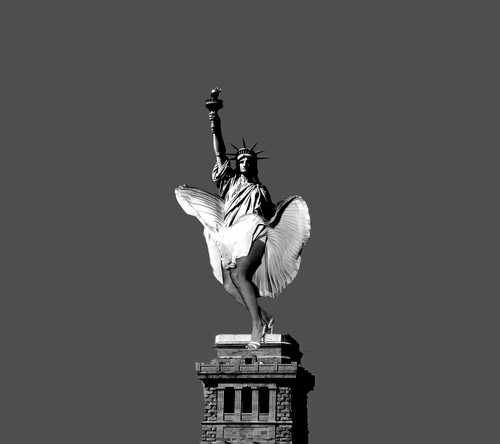 Cartoon: Statue (medium) by zu tagged liberty,statue,monroe