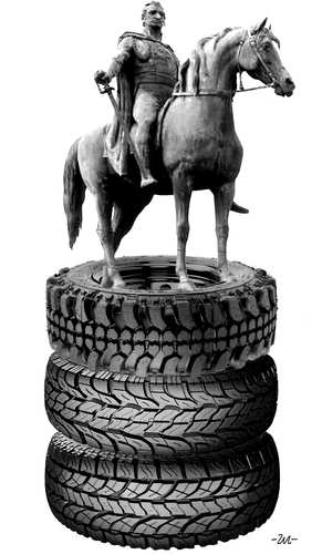 Cartoon: Statue (medium) by zu tagged statue,tire
