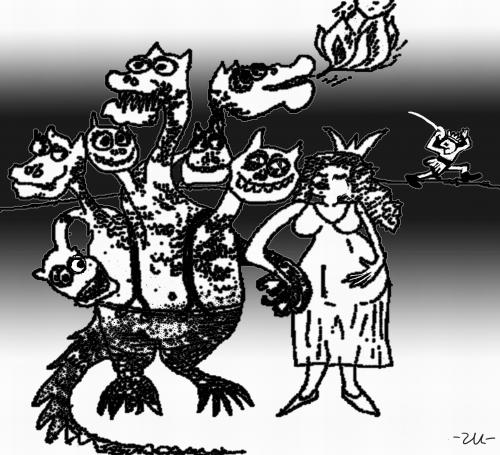 Cartoon: tale (medium) by zu tagged tale,drake