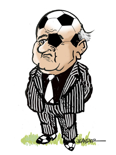 Cartoon: Sepp Blatter (medium) by jeander tagged fraud,soccer,fifa,blatter,sepp,sepp,blatter,fifa,football,socker