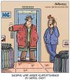 Cartoon: pech (small) by pentrick tagged dieb gestohlen kleider thief kaufhaus detektiv fahrstuhl lift gerd bökesch tank comics tankcomics cartoon