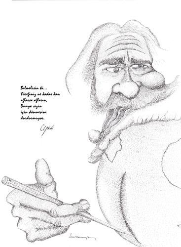 Cartoon: Can Yücel (medium) by erdemaydn tagged poet,poetry,art,famous