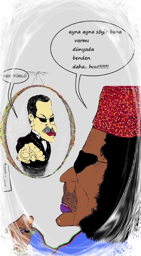 Cartoon: fark (medium) by erdemaydn tagged politik,libya,türkiye
