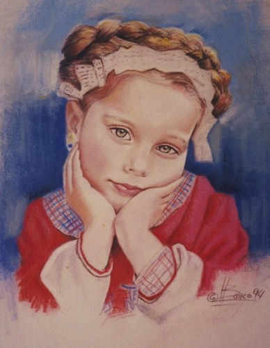 Cartoon: MY FERST PORTRAIT (medium) by GOYET tagged portrait,child,suite,lovely,angels