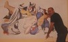 Cartoon: PAINTIN AND ENJOIN (small) by GOYET tagged picasso,fresh,murales,oleo