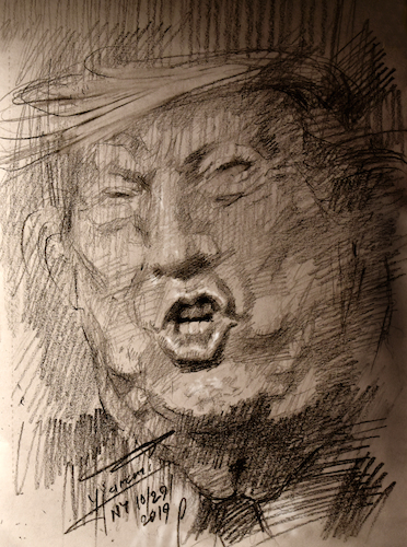 Cartoon: Trump-the Disaster (medium) by ylli haruni tagged trump,moron,president,pervert,idnorant,idiot,donald