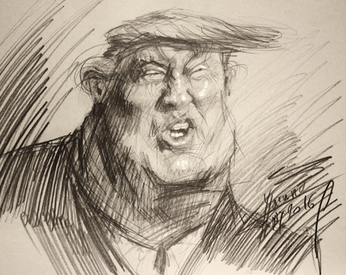Cartoon: Trump-The Pussy-Graber (medium) by ylli haruni tagged trump,pussy,graber,president,donald,election