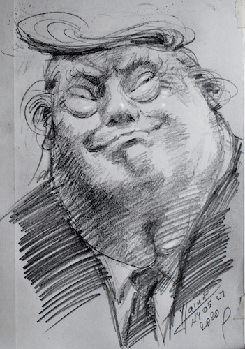 Cartoon: Trump the Happy Idiot (medium) by ylli haruni tagged donald,trump,pussy,grabber,president,usa,pervert