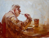 Cartoon: Soupe Break (small) by ylli haruni tagged eater,soupe,kitchen,table