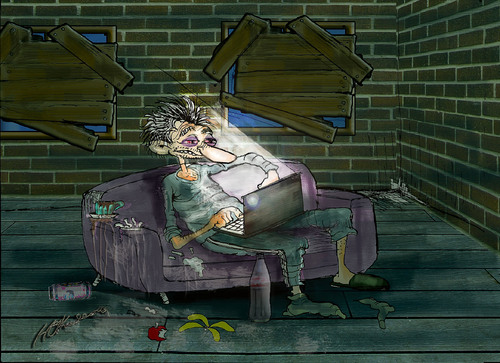 Cartoon: www..window on the world! (medium) by hakanipek tagged loneliness,virtual,fake,technology