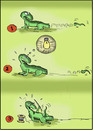 Cartoon: intelligent and creative (small) by hakanipek tagged lizard