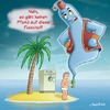 Cartoon: Kein Flaschenpfand (small) by neufred tagged flaschengeist,insel,inselwitz,pfandautomat