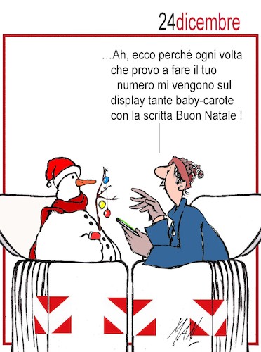 Cartoon: 24 dicembre 2018 (medium) by Enzo Maneglia Man tagged vignette,umorismo,grafico,tradizioni,natalizie,cassonettari,di,man,fighillearte,piccolomuseo,maneglia