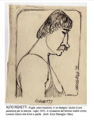 Cartoon: Alfio Roghetti pugile italiano (medium) by Enzo Maneglia Man tagged caricature,archivio,man