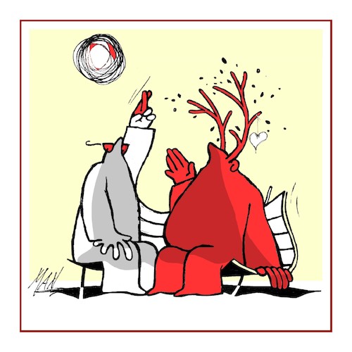 Cartoon: ballata intorno alle corna (medium) by Enzo Maneglia Man tagged storie,racconti,umoristici,pensieri,franco,ruinetti,illustrazioni,di,man,maneglia,piccolomuso,fighille,fighillarte