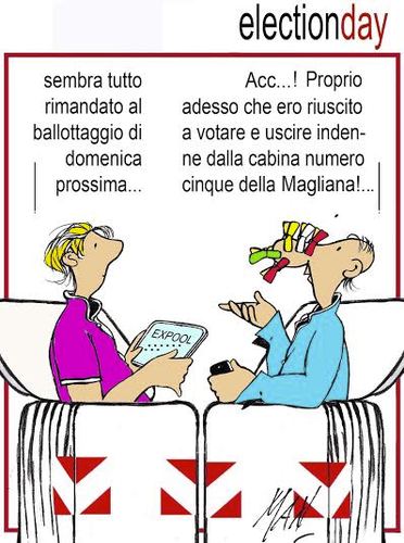 Cartoon: election day (medium) by Enzo Maneglia Man tagged cassonettari,di,man,fighillearte