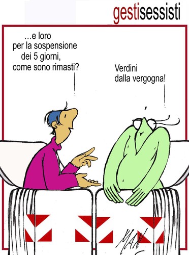 Cartoon: gesti sessisti (medium) by Enzo Maneglia Man tagged cassonettari,man,maneglia,fighillearte