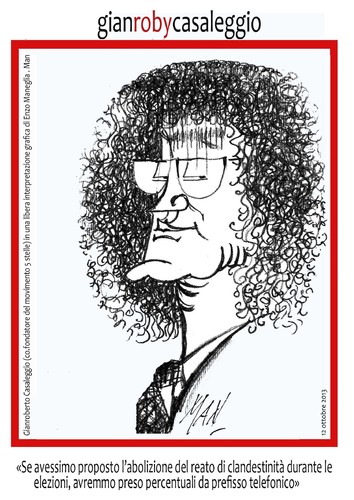Cartoon: Gianroberto Casaleggio 5stelle (medium) by Enzo Maneglia Man tagged man,maneglia,casaleggio,5stelle,caricatura